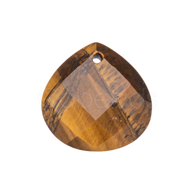 Natural Tiger Eye Pendants PW-WGA3F55-01-1