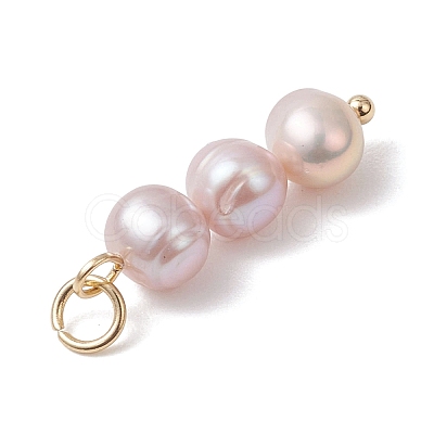 Natural Pearl Potato Pendants PALLOY-JF04849-1