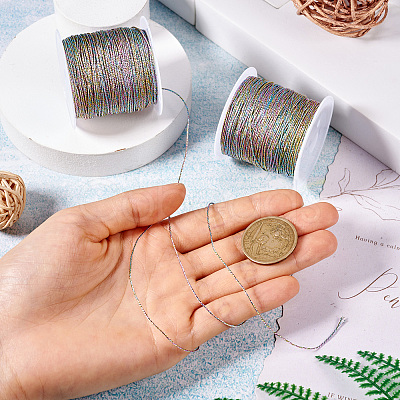 9-Ply Metallic Polyester Embroidery Floss WCOR-TAC0001-01A-1