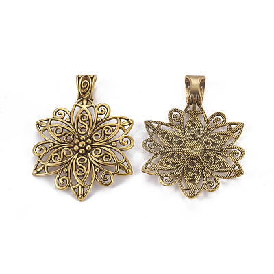 Tibetan Style Alloy Focal Pendants GLF9727Y-NF-1