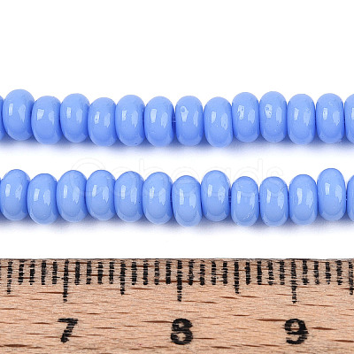 Opaque Solid Color Glass Beads Strands GLAA-ZX008-4mm-18W-1