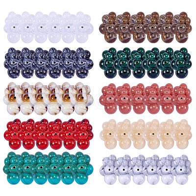 60Pcs 10 Colors Acrylic Beads OACR-SZ0001-24-1