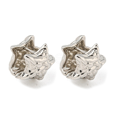 Brass Hoop Earrings EJEW-Q799-03B-P-1