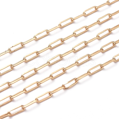 Soldered Brass Paperclip Chains CHC-G005-03G-1