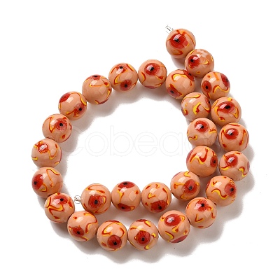 Handmade Lampwork Beads Strands LAMP-G162-08B-07-1