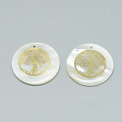 Freshwater Shell Pendants SHEL-Q016-016-1