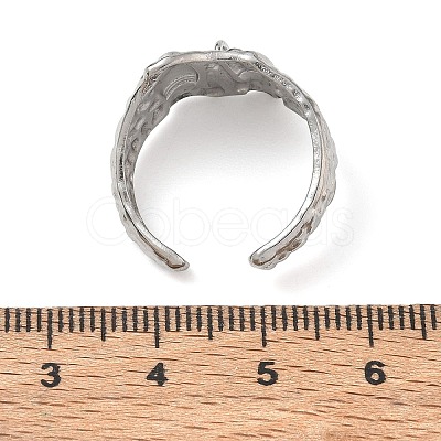 Textured 304 Stainless Steel Finger Rings Components SA-CBA45D5-22P-1