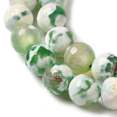 Dyed & Heated Natural Fire Crackle Agate Beads Strands G-P539-B01-24-1