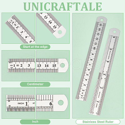 20Pcs Stainless Steel Ruler TOOL-UN0001-35-1