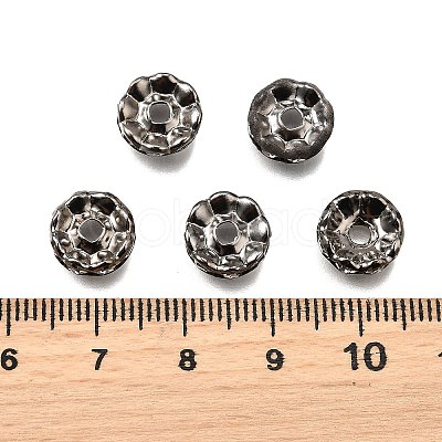 Brass Grade A Crystal Rhinestone Spacer Beads RB-A006-10MM-B-1