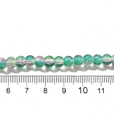 Crackle Glass Beads Strands CCG-C002-6mm-07-1