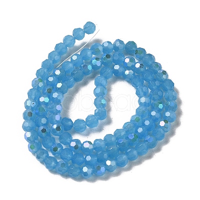 Imitation Jade Glass Beads Strands EGLA-A035-J4mm-L07-1