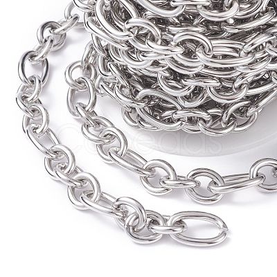 Tarnish Resistant 304 Stainless Steel Oval Link Chains CHS-C002-01P-1