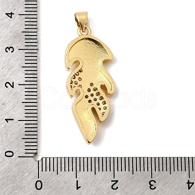 Brass Micro Pave Cubic Zirconia Pendants KK-I360-005G-01-1