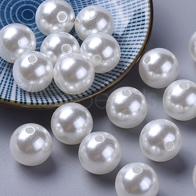 Imitation Pearl Acrylic Beads PL607-22-1