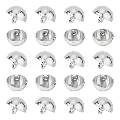 Unicraftale 40Pcs Alloy Shank Buttons BUTT-UN0001-08-1