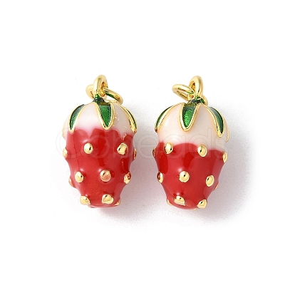Brass Enamel Pendants KK-A252-38G-01-1