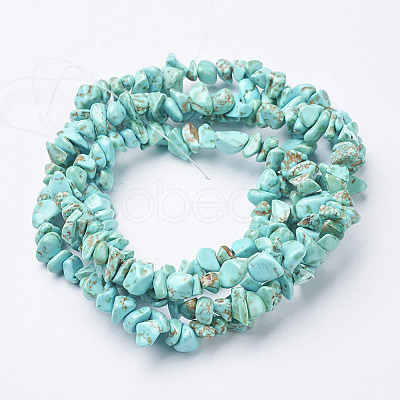 Synthetic Turquoise Beads Strands G-D283-3x5-10-1