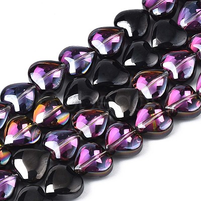 Electroplate Glass Beads Strands X-EGLA-S188-14-C01-1
