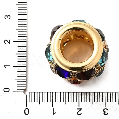 Brass Rhinestone Round Beads KK-D295-04G-01-1