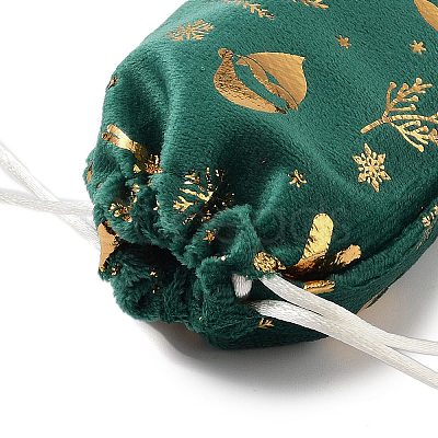 Gold Stamping Christmas Velvet Storage Bags ABAG-Q053-01B-01D-1