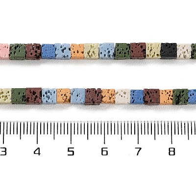 Synthetic Lava Rock Dyed Beads Strands G-H311-02A-05-1