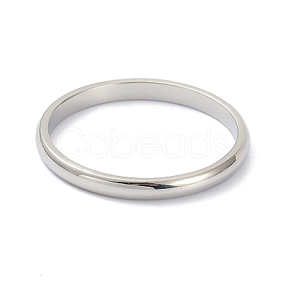 Non-Tarnish 2mm Polished Plain Dome Finger Ring for Girl Women RJEW-C012-05C-P-1