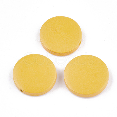 Painted Natural Wood Beads WOOD-S049-02C-08-1
