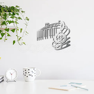 Musical Note Iron Wall Signs AJEW-WH0286-074-1