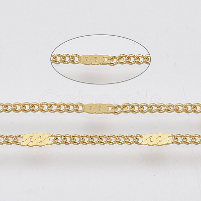 304 Stainless Steel Curb Chains STAS-R100-41-1