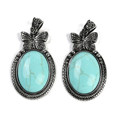 Synthetic Turquoise Pendants G-I370-09AS-02-1