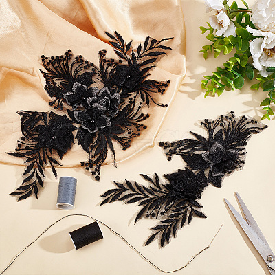 Flower Polyester Computerized Embroidery Sew on Ornament Accessories DIY-WH0366-39-1