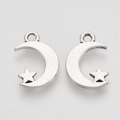 Tibetan Style Alloy Pendants TIBEP-S319-010AS-RS-1