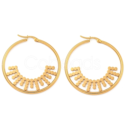 304 Stainless Steel Huggie Hoop Earrings EJEW-P282-01C-G-1