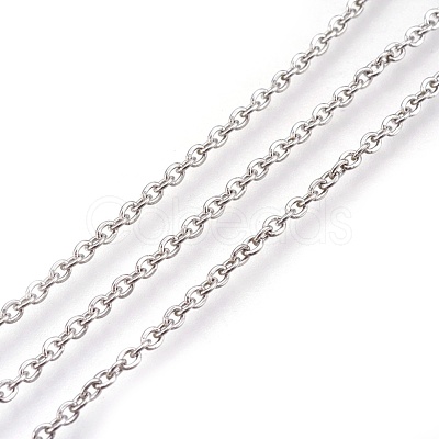 Tarnish Resistant 304 Stainless Steel Cable Chains CHS-R002-0.5mm-1