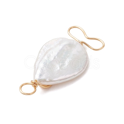 Natural Keshi Pearl Pendants PALLOY-JF05148-1