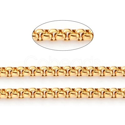 3.28 Feet Ion Plating(IP) 304 Stainless Steel Box Chains X-CHS-B001-01G-1