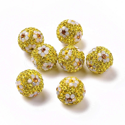 Polymer Clay Rhinestone Beads RB-L029-03H-1