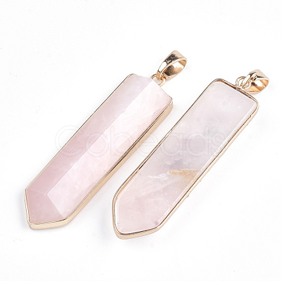 Natural Rose Quartz Big Pendants G-S344-15D-1