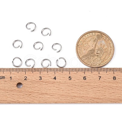 Tarnish Resistant 304 Stainless Steel Open Jump Rings STAS-R049-7x1mm-1