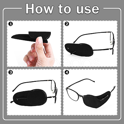 18Pcs 3 Colors Glasses Eye Patch AJEW-CN0001-80B-1