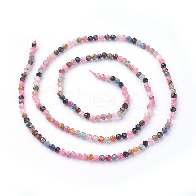 Natural Multicolor Tourmaline Beads Strands G-F619-20B-2mm-1