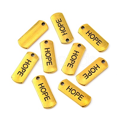 Tibetan Style Alloy Rectangle Pendants TIBEP-Q043-054AG-RS-1