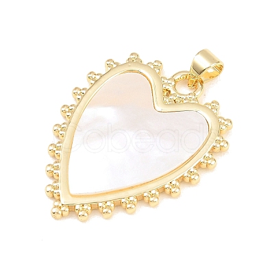 Natural White Shell Pendants KK-C162-001A-G-1