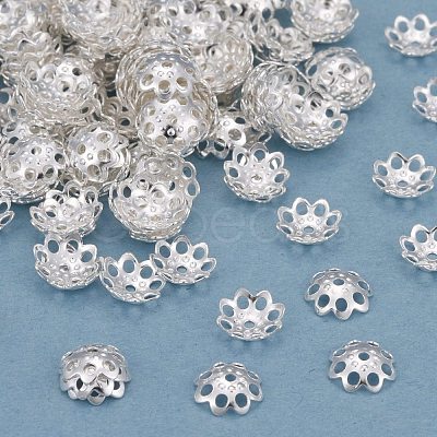 Brass Multi-Petal Bead Caps KK-K253-17S-1
