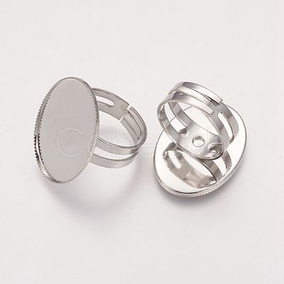 Brass Pad Ring Bases X-KK-B648-P-1