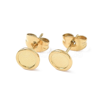 Ion Plating(IP) 304 Stainless Steel Stud Earring Finding EJEW-I285-41G-1