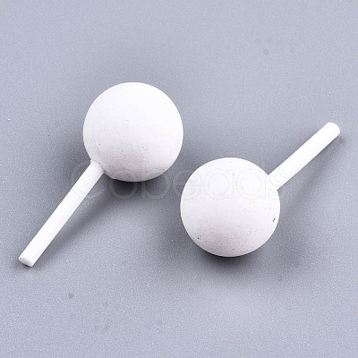 Handmade Polymer Clay 3D Lollipop Beads X-CLAY-T016-82G-1