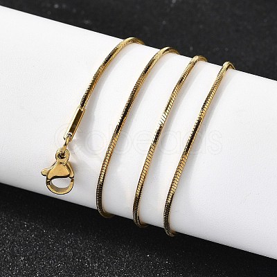 1.2MM 304 Stainless Steel Snake Chain Necklaces for Women Men STAS-V011-04B-G-1