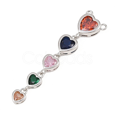 Brass Micro Pave Cubic Zirconia Pendants KK-K418-03A-P-1